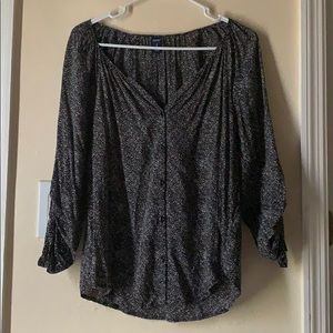 Old Navy Black&White Button Up Blouse